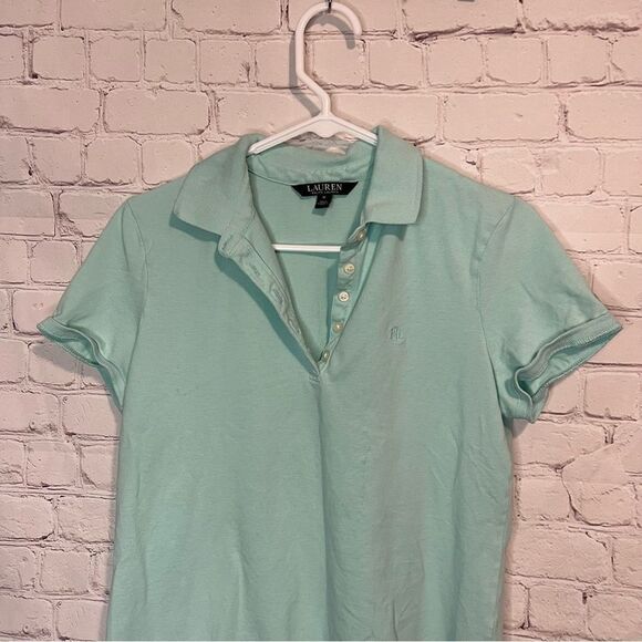Lauren Ralph Lauren Light Blue Polo size Medium Women’s - Picture 2 of 8